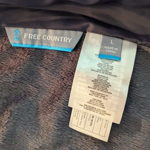 Women's NWOT Free Country 3-in-1 systems winter jacket, black & blue, size L - Picture 6 of 6